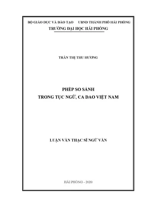 Phép So Sánh Trong Tục Ngữ Ca Dao Việt Nam - Luận Văn 