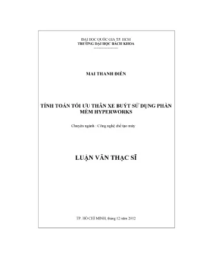 Tối ưu thiết kế thân xe buýt bằng phần mềm Hyperworks