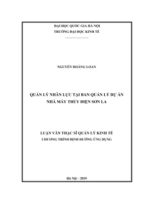 Luận Văn Thạc Sĩ Quản Lý Kinh Tế & Nhân Lực Tại Ban Quản
