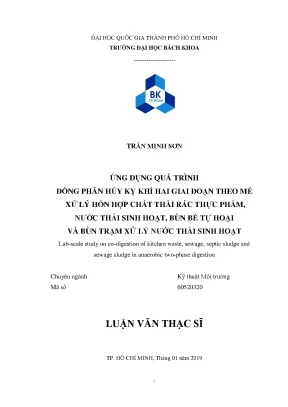Luận Văn Thạc Sĩ: Xử Lý Hỗn Hợp Chất Thải Bằng Phương