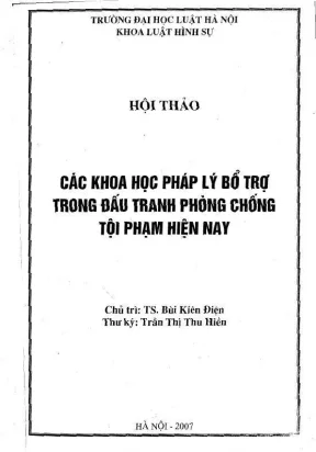 Kỷ yếu hội thảo khoa học về pháp lý bổ trợ trong phòng