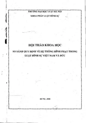 So sánh hệ thống hình phạt trong luật hình sự Việt Nam 