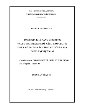 Ứng Dụng Value Engineering Nâng Cao Giá Trị Thiết Kế