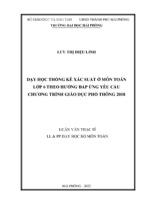 Phương pháp dạy học thống kê xác suất lớp 6 theo chương