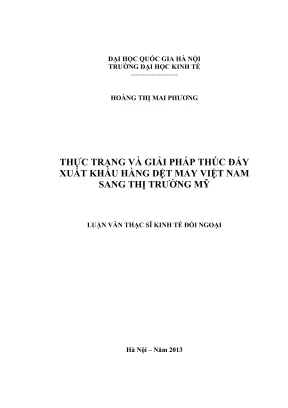 Giải pháp thúc đẩy xuất khẩu dệt may Việt Nam sang Mỹ