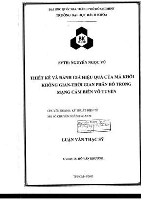 Thiết kế và đánh giá mã khối không gian thời gian phân 