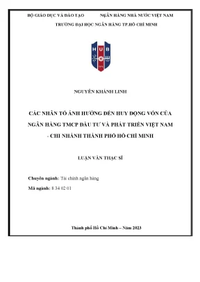 Các yếu tố ảnh hưởng đến huy động vốn của Ngân hàng TMCP