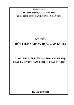 Kỷ yếu hội thảo khoa học: Giao lưu tiếp biến văn hóa, 