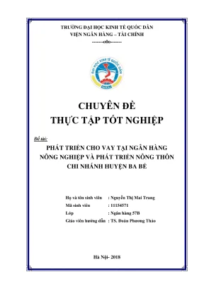 Chuyên đề thực tập tốt nghiệp: Phát triển dịch vụ cho 