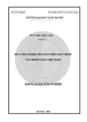 Khóa luận tốt nghiệp: Mua trả chậm trả dần theo pháp
