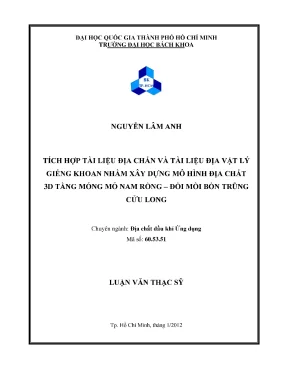 Luận văn thạc sĩ: Ứng dụng tích hợp địa chấn và địa vật 