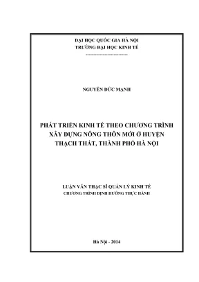Luận Văn Thạc Sĩ Quản Lý Kinh Tế: Phát Triển Kinh Tế