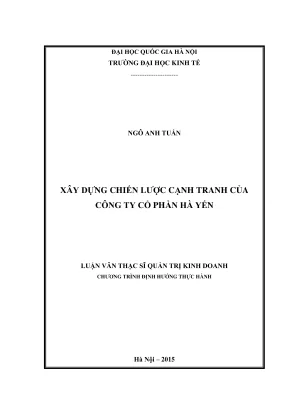 Chiến Lược Cạnh Tranh Hiệu Quả Cho Công Ty Cổ Phần Hà