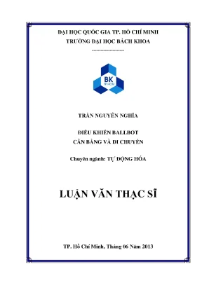 Luận Văn Thạc Sĩ: Tự Động Hóa Điều Khiển Ballbot Cân 