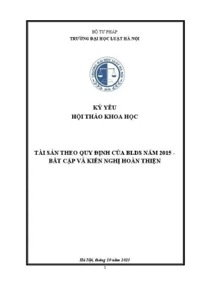 Bất cập và kiến nghị hoàn thiện quy định tài sản trong