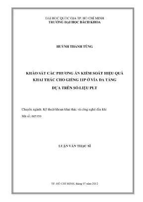 Phương pháp kiểm soát hiệu quả khai thác giếng 11p tại 
