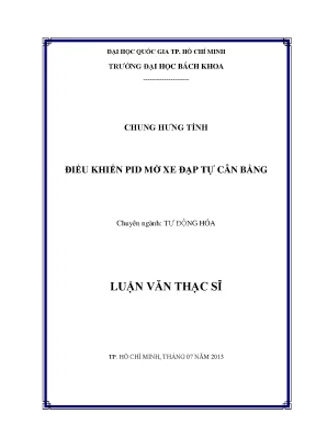 Nghiên cứu hệ thống điều khiển PID cho xe đạp tự cân bằng