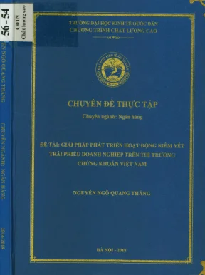 Giải Pháp Phát Triển Hoạt Động Niêm Yết Trái Phiếu Doanh