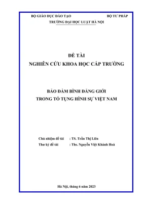 Nghiên cứu khoa học cấp trường về bình đẳng giới trong