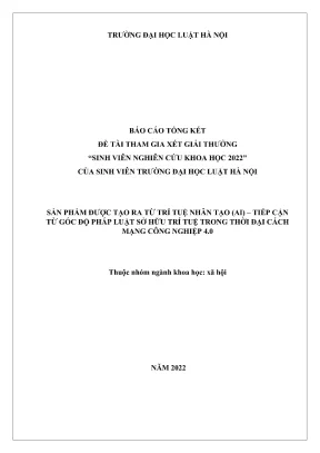 Nghiên cứu pháp luật sở hữu trí tuệ cho sản phẩm AI 