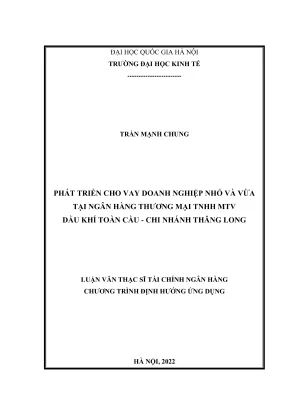 Phát triển cho vay doanh nghiệp nhỏ và vừa tại ngân hàng