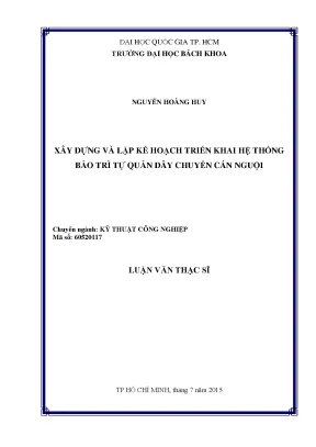 Luận Văn Thạc Sĩ: Xây Dựng & Triển Khai Hệ Thống Bảo Trì