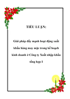 Giải pháp đẩy mạnh xuất khẩu hàng may mặc trong kế hoạch
