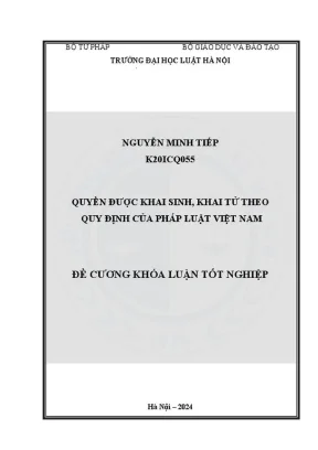 Quyền được khai sinh và khai tử theo pháp luật Việt Nam
