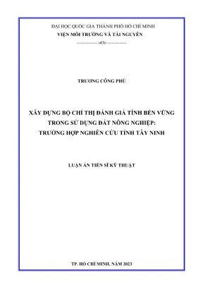 Luận án tiến sĩ: Xây dựng bộ chỉ thị đánh giá tính bền