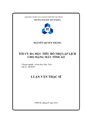 Luận Văn Thạc Sĩ Khoa Học Máy Tính: Tối Ưu Đa Mục Tiêu