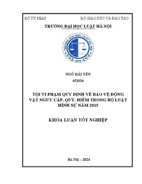 Phân tích tội vi phạm quy định bảo vệ động vật nguy cấp
