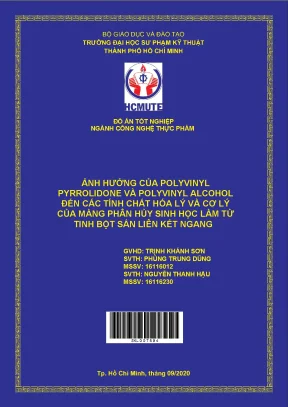 Ảnh hưởng của PVP và PVA đến tính chất hóa lý và cơ lý