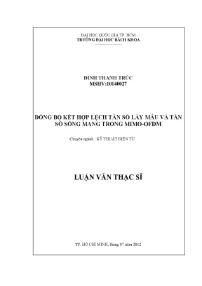 Luận Văn Thạc Sĩ Kỹ Thuật Điện Tử: Đồng Bộ Lệch Tầng Số