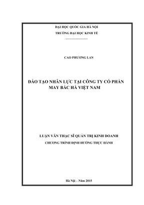Nâng cao năng lực nhân lực tại Công ty Cổ phần May Bắc