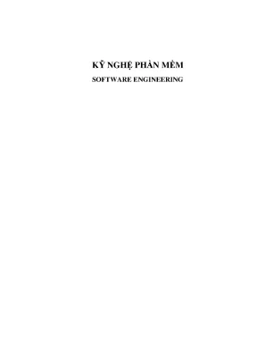 Giáo Trình Kỹ Nghệ Phần Mềm: Hướng Dẫn Toàn Diện Cho 