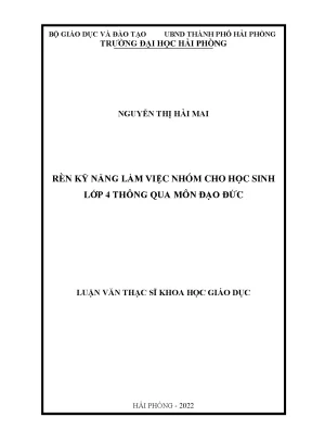 Rèn Kỹ Năng Làm Việc Nhóm Cho Học Sinh Lớp 4 Qua Môn Đạo