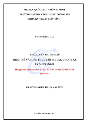 Thiết kế và hiện thực lõi IP JTAG cho vi xử lý MIPS 