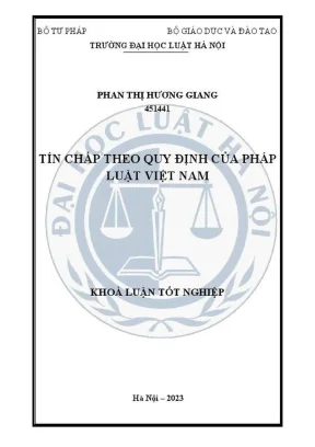 Khóa luận tốt nghiệp về tín chấp theo pháp luật Việt