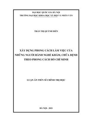 Luận án tiến sĩ chính trị học: Xây dựng phong cách làm 