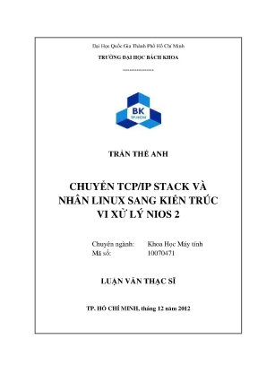 Luận Văn Thạc Sĩ: Chuyển TCP/IP Stack Và Nhân Linux Sang