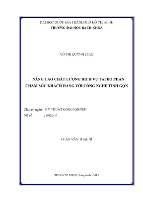 Nâng cao chất lượng dịch vụ chăm sóc khách hàng với công