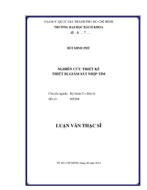 Luận Văn Thạc Sĩ Kỹ Thuật Cơ Điện Tử: Nghiên Cứu Thiết