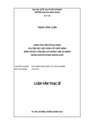 Phân Tích Tần Số Dao Động Tấm Vật Liệu Phân Lớp Bằng