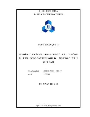 Nghiên Cứu Giải Pháp Cung Cấp Nước Nóng Mặt Trời Cho Khu 