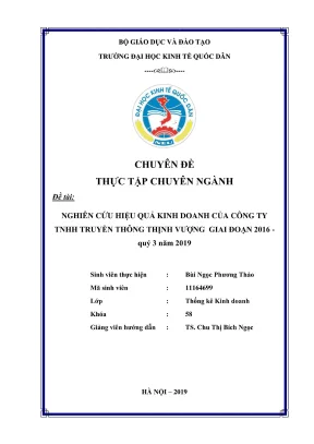 Đánh giá hiệu quả sản xuất kinh doanh của Công ty TNHH 
