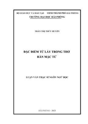 Đặc điểm từ láy trong thơ Hàn Mặc Tử: Nghiên cứu luận 