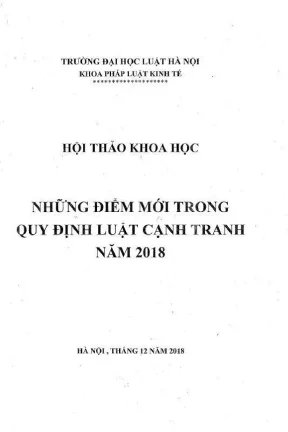 Những điểm mới trong quy định Luật Cạnh tranh 2018 - Kỷ 