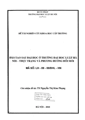 Nghiên cứu khoa học cấp trường sau đại học tại Đại học