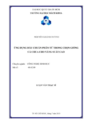 Ứng Dụng Dấu Chuẩn Phân Tử Trong Chọn Giống Cà Chua Cho