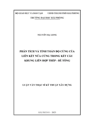 Phân tích và tính toán độ cứng liên kết nửa cứng trong